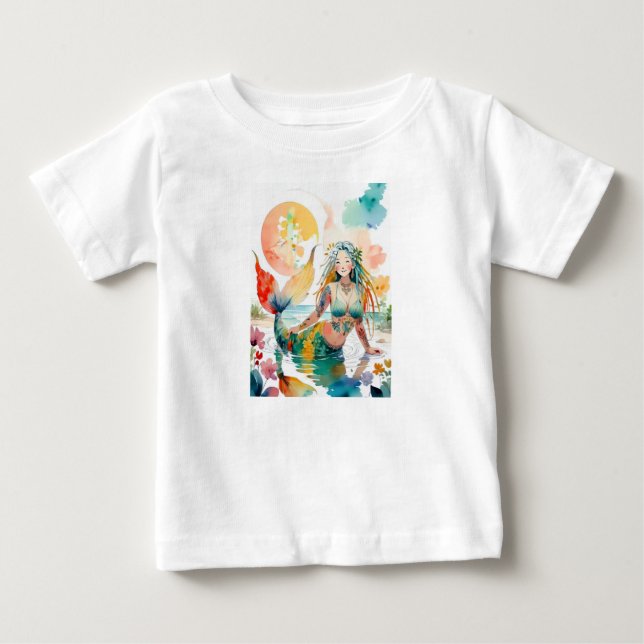 Para Bebê Camiseta da Sereia (Frente)