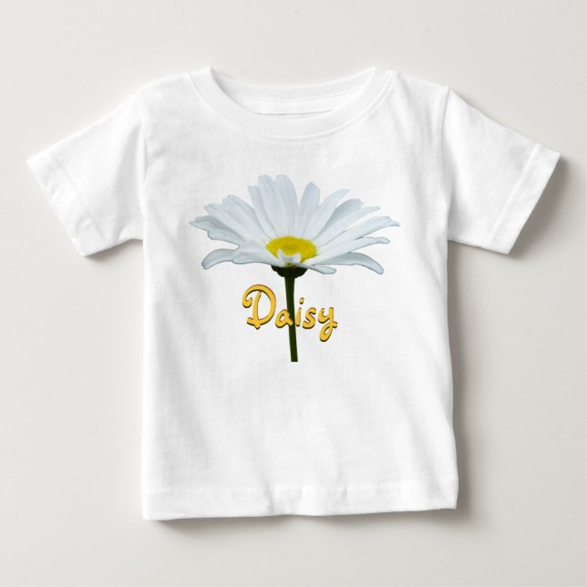 Para Bebê Camiseta Daisy Personalizada Daisy Baby Shirt (Frente)