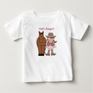 Para Bebê Camiseta de 100% e camiseta de cavalos