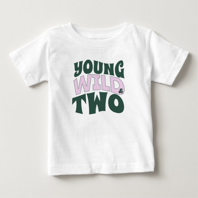 Para Bebê camiseta de 2 anos de idade criança selvagem jovem (Frente)