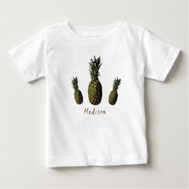 Para Bebê Camiseta de abacaxi