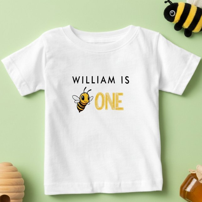 Para Bebê Camiseta de abelhas Festa de aniversário 1rua Bee  (Criador carregado)