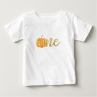 Camiseta de Abóbora Primeiro Aniversário Um
