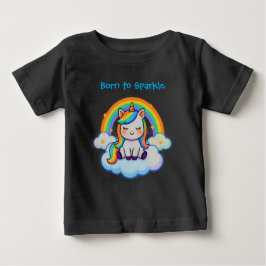 Para Bebê Camiseta de Algodão - Unicórnio da Moda
