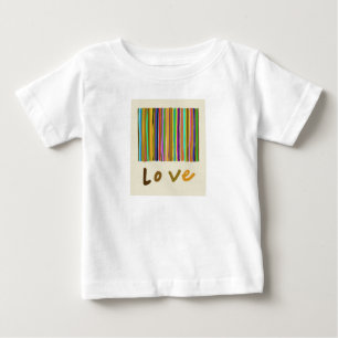 Para Bebê Camiseta de amor de algodão branco