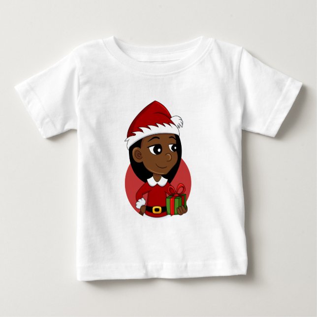 Para Bebê Camiseta de animação de natal (Frente)