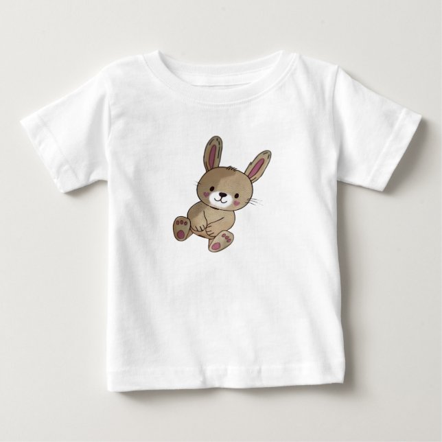 Para Bebê Camiseta de Animais Bebês Fofos (Frente)