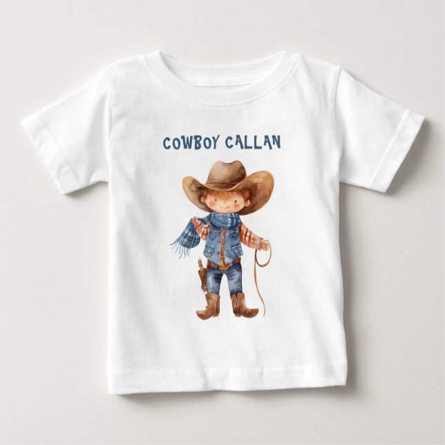 Para Bebê Camiseta de Aniversário Country Western (Frente)
