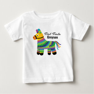 Para Bebê Camiseta de Aniversário Cute Pinatas Fiesta primei