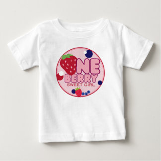 Para Bebê Camiseta de Aniversário da Menina Doce de Uma Frut