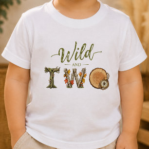 Para Bebê Camiseta de Aniversário de 2 anos Wild and Two Wat