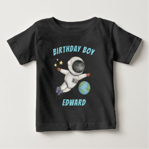Para Bebê Camiseta de aniversário de astronauta do espaço si
