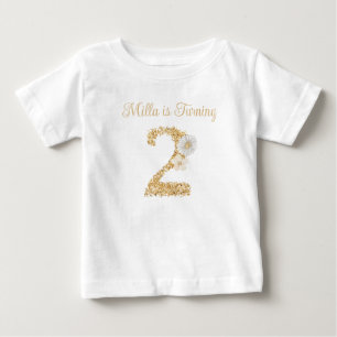 Para Bebê Camiseta de aniversário de coelhinho de jardim per