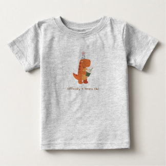 Para Bebê Camiseta de Aniversário de Meninos Dinossauros Ofi