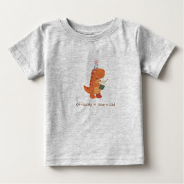 Para Bebê Camiseta de aniversário de meninos dinossauros ofi