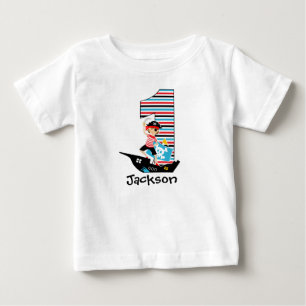 Para Bebê Camiseta de aniversário de pirata