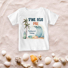 Para Bebê Camiseta de Aniversário Little Surfer Wave