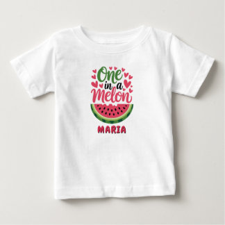 Para Bebê Camiseta de Aniversário Menina Uma em um Melão | N