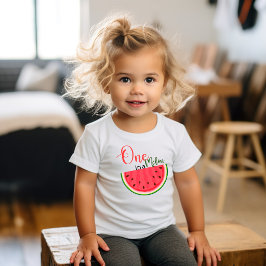 Para Bebê Camiseta de aniversário One in a Melon Baby