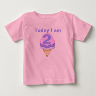 Para Bebê Camiseta de aniversário personalizável Cone do sor