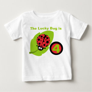 Para Bebê Camiseta de aniversário personalizável da Ladybug 