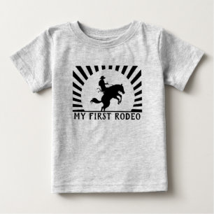 Para Bebê Camiseta de Aniversário Primeiro Rodeio