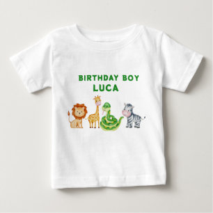 Para Bebê Camiseta de Aniversário Safari de Animais