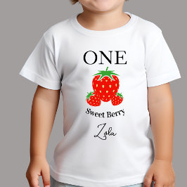 Para Bebê Camiseta de Aniversário Sweet Berry T-Shirt