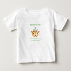 Para Bebê Camiseta de Aniversário Twin Girl Safari A Wilder