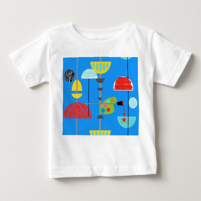 Para Bebê Camiseta de Arte Moderna Minimalista (Frente)