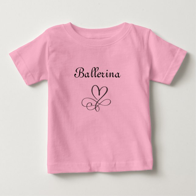 Para Bebê Camiseta de Bailarina (Frente)