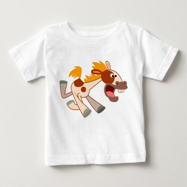 Para Bebê Camiseta de Bebê-Cartoon Livremente (Frente)