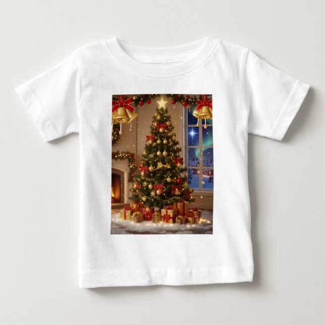 Para Bebê Camiseta de bebe de natal (Frente)