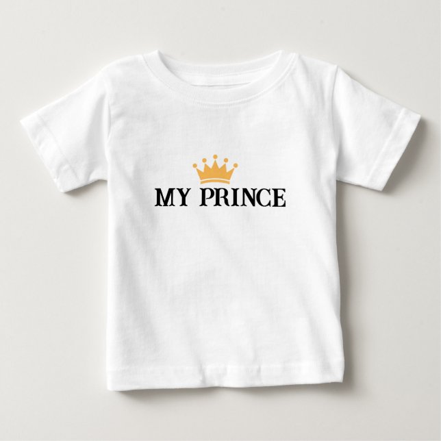 Para Bebê Camiseta de bebé design My Prince (Frente)