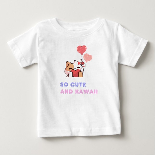 Para Bebê Camiseta de bebé diseño Cute Kawaii (Frente)