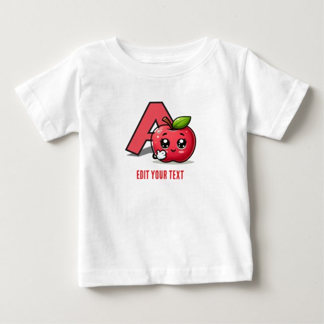 Para Bebê Camiseta de bebé fofa personalizável (Frente)