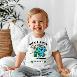 Para Bebê Camiseta de bebé Pequenos passos grande resultado
