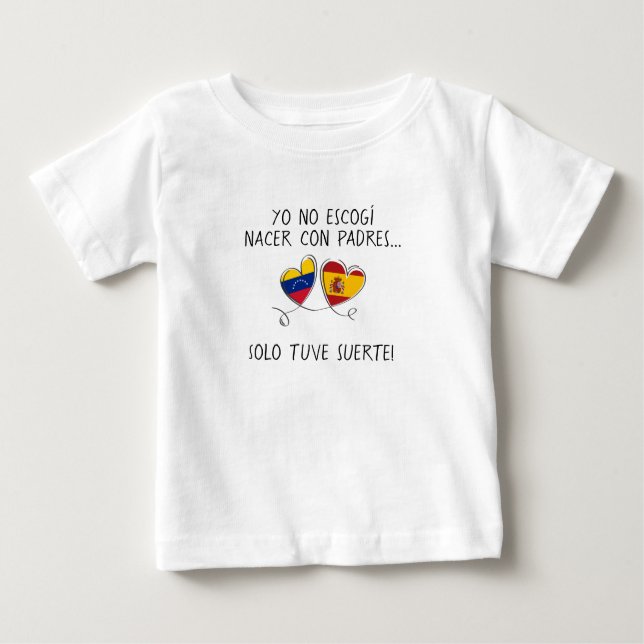 Para Bebê Camiseta De Bebé Venezuela España – “Solo tuve sue (Frente)