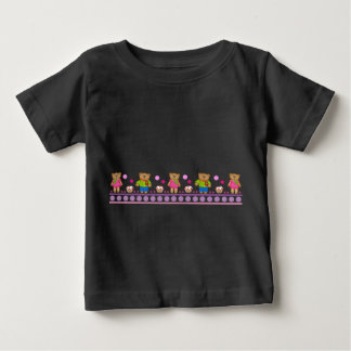 Para Bebê Camiseta de bebês de animais com ursos e polkadots