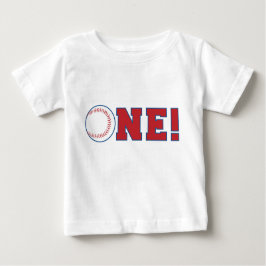 Para Bebê Camiseta de Beisebol Primeiro Aniversário
