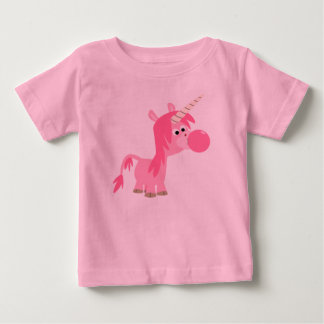 Para Bebê Camiseta de Cartoon Bonita Goma Unicorn Camiseta B