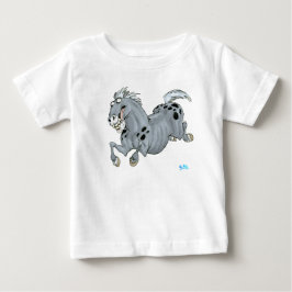 Para Bebê Camiseta de Cartoon Cavalo Louco
