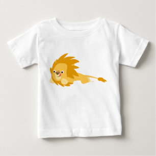 Para Bebê Camiseta de Cartoon Lion Baby T-Shirt