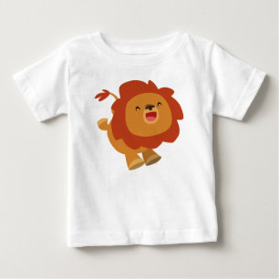 Para Bebê Camiseta de Cartoon Lion Baby T-Shirt