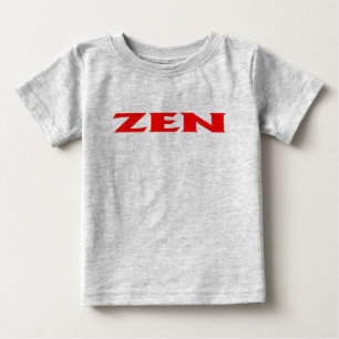 Para Bebê Camiseta de cinza vermelha Zen