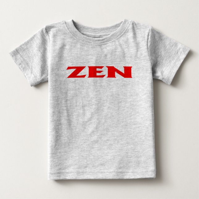 Para Bebê Camiseta de cinza vermelha Zen (Frente)