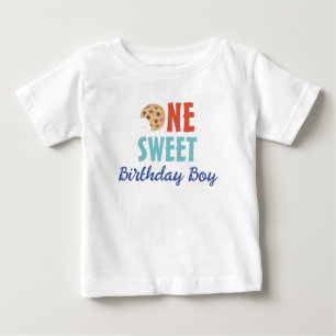 Para Bebê Camiseta de Cookie de Aniversário Doce Menino