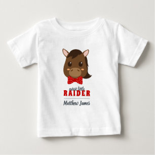 Para Bebê Camiseta de Criador de Cavalo Vermelho Baby