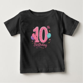 Para Bebê Camiseta de Criança de 10 Anos de Idade