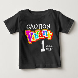 Para Bebê Camiseta de criança de 1 ano vibrante